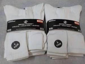 lot 199 image: 12 pair Wear Proof White size 10-13...
