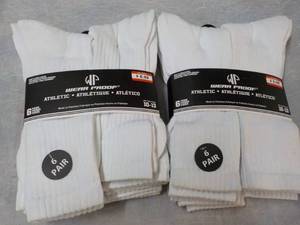 lot 202 image: 12 pair Wear Proof White size 10-13...