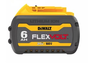 $199 Retail -Dewalt-FLEXVOLT 20V/60V MAX Lithium-Ion 6.0Ah Battery