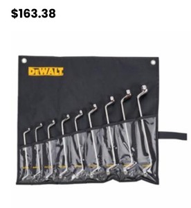 lot 21 image: DEWALT  9PC MM OFFSET DBL BOX WR SET
