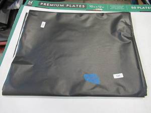 lot 101 image: NEW Vinyl Tarp - 16 x 10 Black  White Vinyl tarp - 7 oz. Lightweight Duty