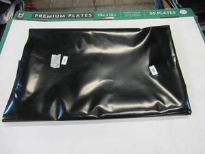 lot 102 image: NEW Vinyl Tarp - 10 x 13 Black  Black Vinyl tarp - 20 oz. Heavyweight Duty