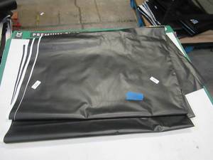 lot 103 image: NEW Vinyl Tarp - 6 x 32 Black  White Vinyl tarp - 7 oz. Lightweight Duty