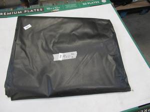 NEW Vinyl Tarp - 9' x 61' Black / White Vinyl tarp - 7 oz. Lightweight Duty