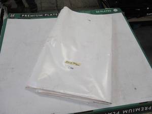 lot 108 image: NEW Vinyl Tarp - 5 x 41 White  White Vinyl tarp - 20 oz. Heavyweight Duty
