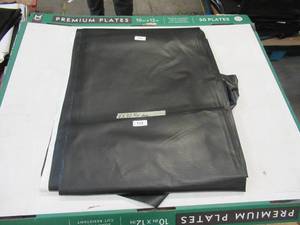 lot 112 image: NEW Vinyl Tarp - 4 x 80 Black  White Vinyl tarp - 13 oz. Mediumweight Duty