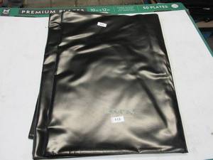 lot 113 image: NEW Vinyl Tarp - 5 x 15 Black  Black Vinyl tarp - 20 oz. Heavyweight Duty
