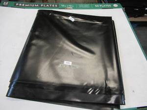 lot 115 image: NEW Vinyl Tarp - 4 x 71 Black  Black Vinyl tarp - 20 oz. Heavyweight Duty