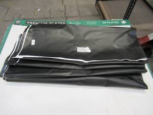 lot 117 image: NEW Vinyl Tarp - 6 x 100 Black  White Vinyl tarp - 7 oz. Lightweight Duty