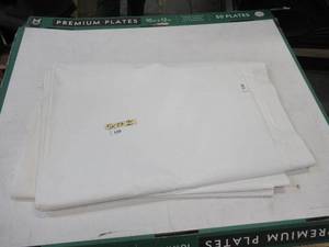 lot 120 image: NEW Vinyl Tarp - 5 x 82 White  White Vinyl tarp - 13 oz. Mediumweight Duty