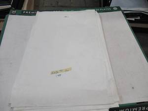 lot 127 image: NEW Vinyl Tarp - 16 x 12 White  White Vinyl tarp - 13 oz. Mediumweight Duty