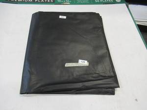 lot 129 image: NEW Vinyl Tarp - 15 x 16 Black  White Vinyl tarp - 7 oz. Lightweight Duty