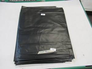 lot 132 image: NEW Vinyl Tarp - 16 x 29 Black  White Vinyl tarp - 7 oz. Lightweight Duty