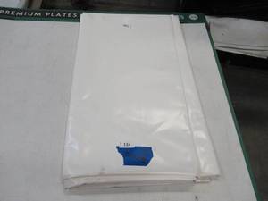 lot 134 image: NEW Vinyl Tarp - 10 x 12 White  White Vinyl tarp - 20 oz. Heavyweight Duty
