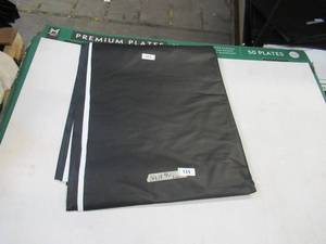 lot 135 image: NEW Vinyl Tarp - 16.33 x 14 Black  White Vinyl tarp - 7 oz. Lightweight Duty