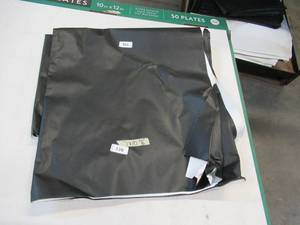 lot 136 image: NEW Vinyl Tarp - 7 x 10 Black  White Vinyl tarp - 7 oz. Lightweight Duty