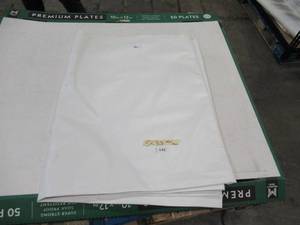 lot 142 image: NEW Vinyl Tarp - 5 x 33 White  White Vinyl tarp - 13 oz. Mediumweight Duty
