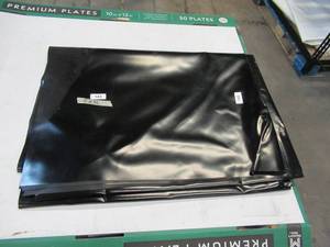 lot 143 image: NEW Vinyl Tarp - 5 x 32 Black  Black Vinyl tarp - 20 oz. Heavyweight Duty