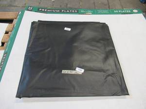 lot 150 image: NEW Vinyl Tarp - 16 x 16 Black  White Vinyl tarp - 13 oz. Mediumweight Duty