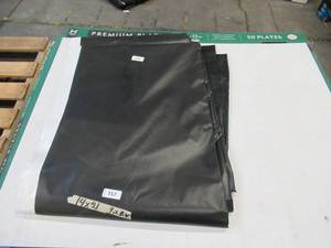 lot 157 image: NEW Vinyl Tarp - 14 x 21  Black  White Vinyl tarp - 9 oz. Lightweight Duty