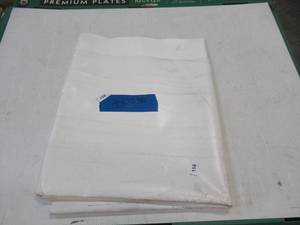 lot 158 image: NEW Vinyl Tarp - 4 x 10 White  White Vinyl tarp - 20 oz. Heavyweight Duty