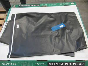 lot 160 image: NEW Vinyl Tarp - 12 x 16  Black  White Vinyl tarp - 7 oz. Lightweight Duty