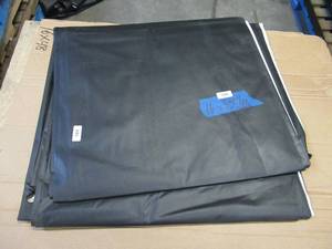 lot 169 image: NEW Vinyl Tarp - 16 x 35  Black  White Vinyl tarp - 9 oz. Lightweight Duty - SPOTS