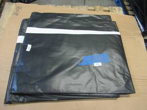 lot 177 image: NEW Vinyl Tarp - 15 x 37  Black  White Vinyl tarp - 7 oz. Lightweight Duty