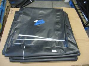 lot 183 image: NEW Vinyl Tarp - 16 x 40  Black  White Vinyl tarp - 7 oz. Lightweight Duty