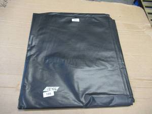 lot 186 image: NEW Vinyl Tarp - 13 x 16  Black  White Vinyl tarp - 7 oz. Lightweight Duty