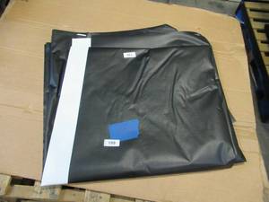 lot 199 image: NEW Vinyl Tarp - 8 x 16  Black  White Vinyl tarp - 7 oz. Lightweight Duty