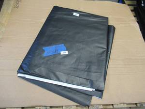lot 209 image: NEW Vinyl Tarp - 14 x 16  Black  White Vinyl tarp - 9 oz. Lightweight Duty