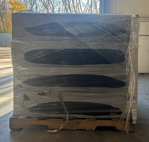 lot 6 image: TAMKO Pallet of 12 Cartons of- CoolRidge 14.75 in. x 48 in. Black Polypropylene Ridge Vent with External Baffles (12 pcs per carton)