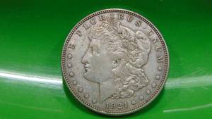lot 7 image: 1921D Morgan Silver Dollar