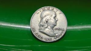 lot 8 image: 1954 Franklin-Liberty Bell Half Dollar