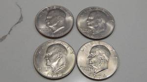 lot 10 image: 3-1972D, 1974 Eisenhower Dollars