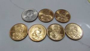 lot 35 image: 6-2000P Sacagawea Dollar and 1979D Susan B. Anthony Dollar