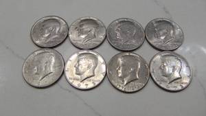lot 37 image: 1971, 2-1971D, 1972D, 1973D, 1976D, 1979D, 1980D Kenndy Half Dollars