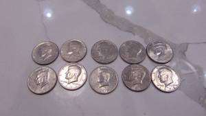 lot 59 image: 1971,1971D, 1972D, 1973D, 1974D, 1974, 1991D, 1992D, 1998D, 1998P Kenndy Half Dollars