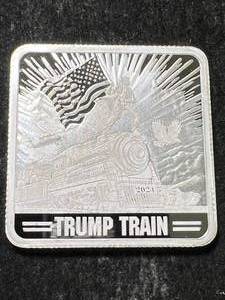 1 TROY OZ .999 FINE SILVER TRUMP TRAIN BAR