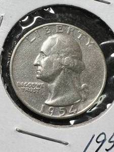 lot 20 image: 1954 US WASHINGTON QUARTER
