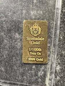 lot 23 image: 1100TH TROY OZ .9999 FINE GOLD SCOTTSDALE BAR