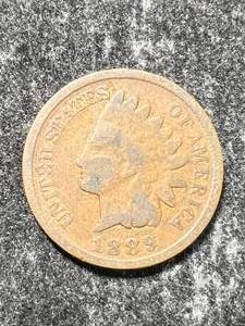 lot 26 image: 1889 US INDIAN HEAD CENT