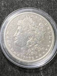 lot 30 image: 1882-CC US MORGAN SILVER DOLLAR IN AIRTITE