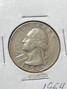 lot 31 image: 1954-S US WASHINGTON QUARTER