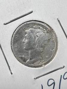 lot 36 image: 1919-S US MERCURY DIME