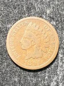 lot 46 image: 1891 US INDIAN HEAD CENT