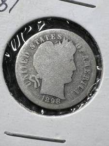 lot 47 image: 1898 US BARBER DIME