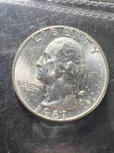 lot 55 image: 1961 US WASHINGTON QUARTER BU