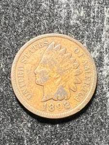 lot 61 image: 1892 US INDIAN HEAD CENT